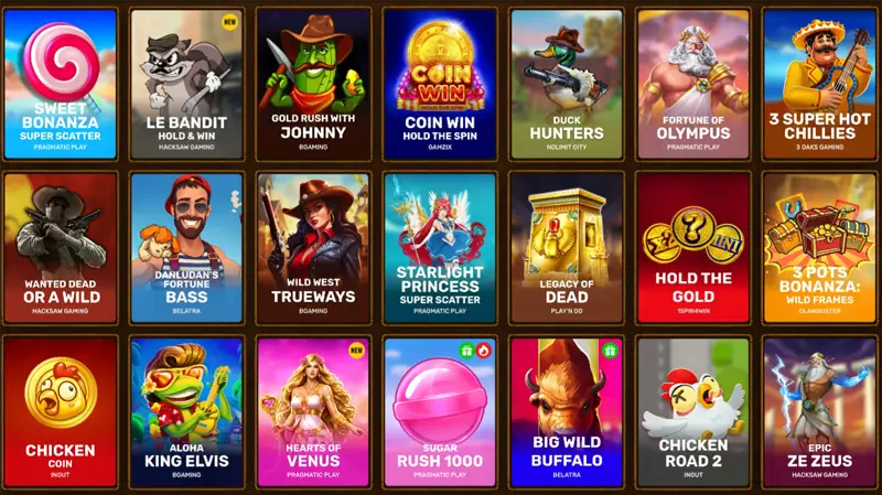 Asino jeux populaires