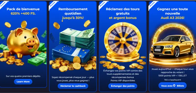 bonus et promotions sur europa777 casino