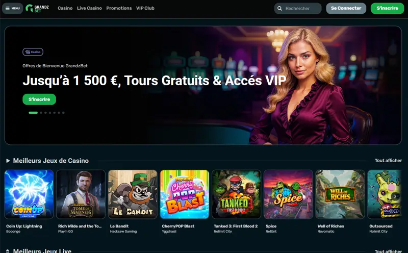 grandzbet casino homepage