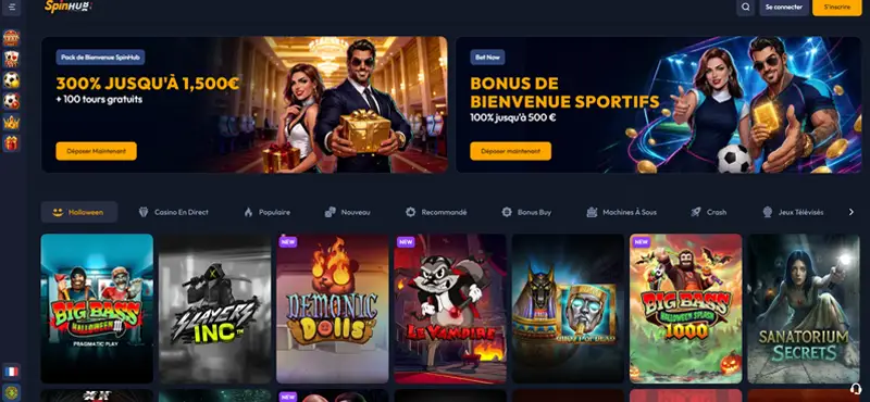 lobby du casino Spinhub