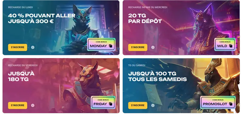bonus et promotions sur AMON BET CASINO