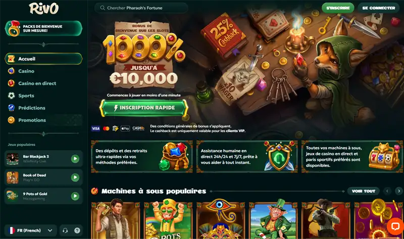rivo casino page d'accueil