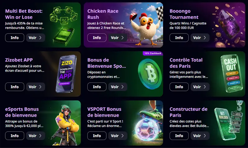 Promotions de Zizobet